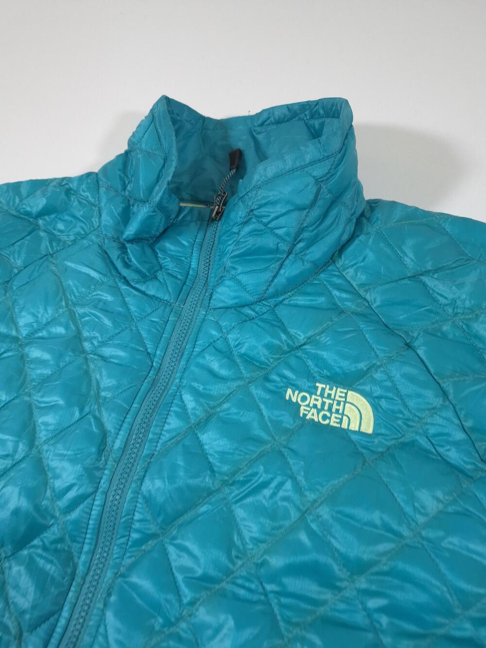 The North Face Jacket Womens Large Blue ThermoBall Quilted Puffer Insulated Zip - Picture 2 of 11